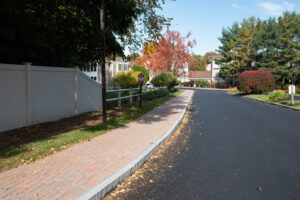 Asphalt road paving